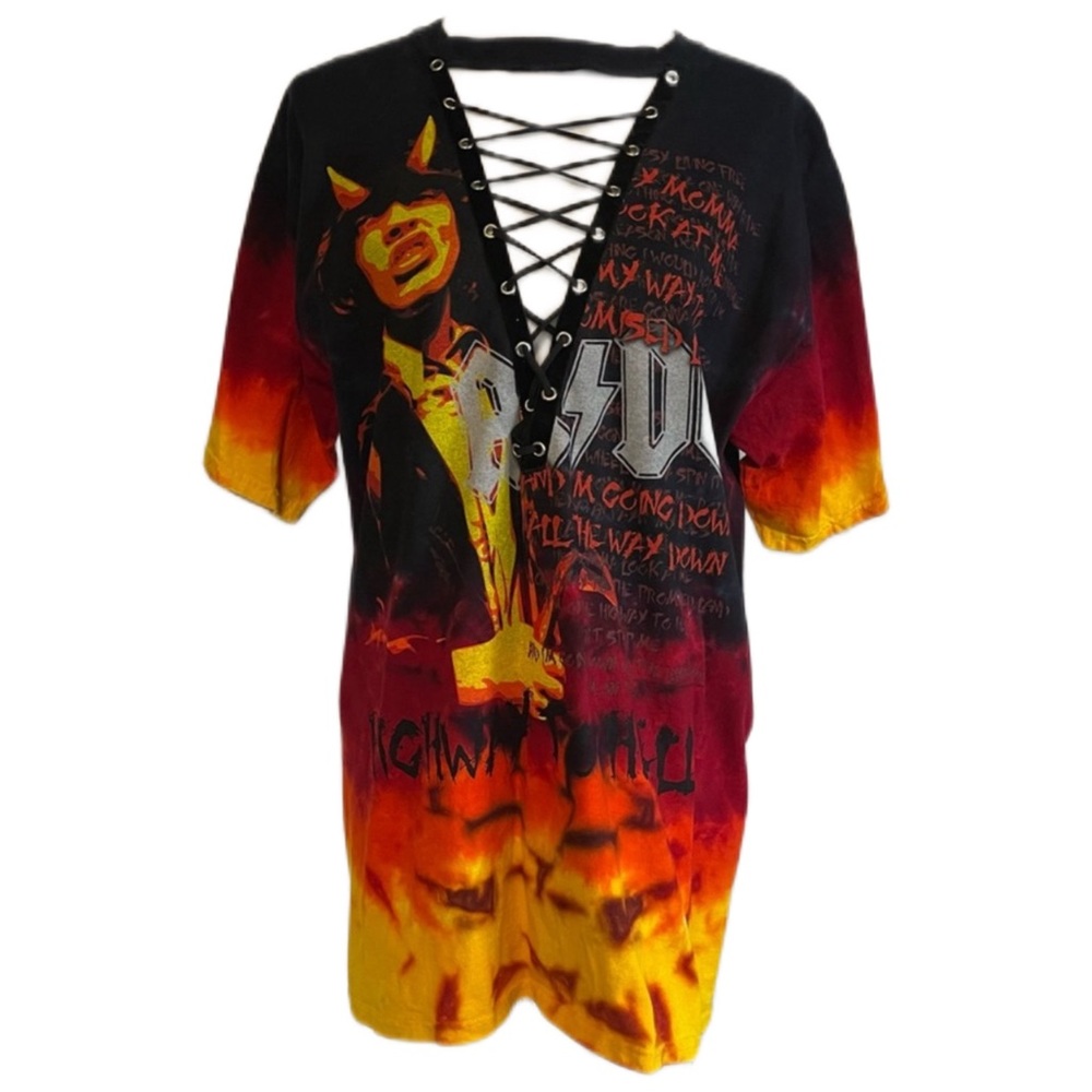 AC/DC Lace Up Shirt